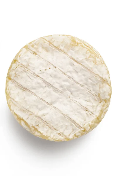 Piece Camembert Isolated White Background Dairy Products Natural Product — Zdjęcie stockowe