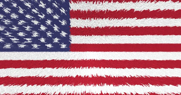 Ілюстрація Прапора Сша Національний Прапор Америки Створений Мистецтвом — стокове фото