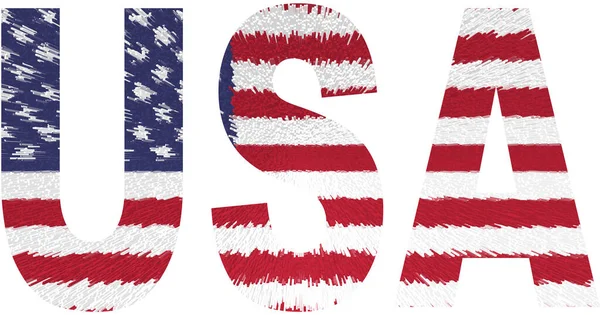 Usa Abbreviation American Flag Transparency Usa Flag Illustration National Flag — Foto Stock