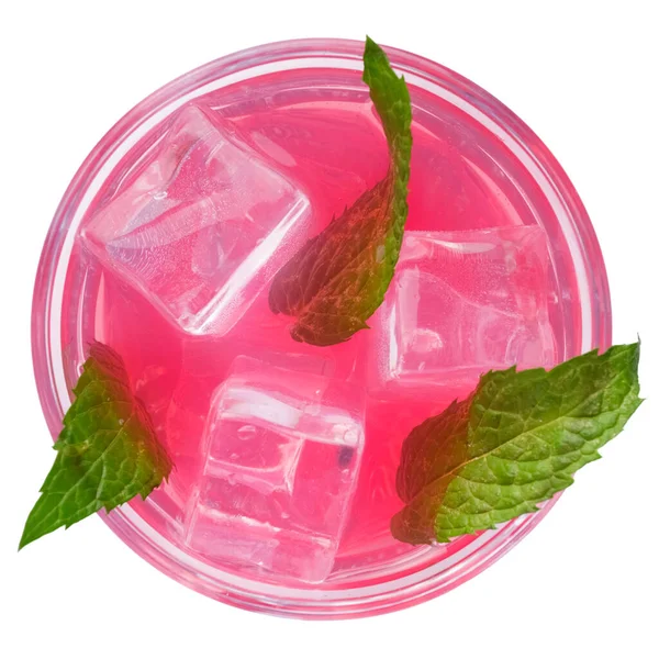 Red Pink Cocktail Ice Mint Alcoholic Cocktail Assortment Refreshing Exotic Stockbild