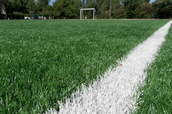 잔디가 현대식 경기장에 운동장 — 스톡 사진