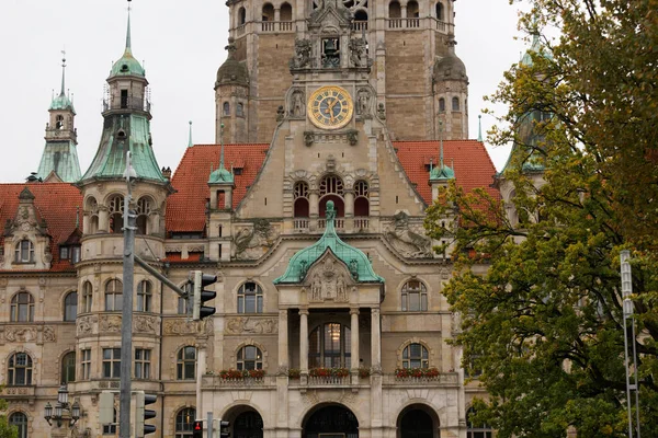 Yeni Hannover Belediye Sarayı Yüzyılın Başları Mimarisi — Stok fotoğraf