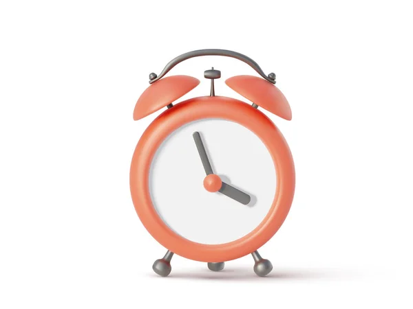 Relógio Alarme Isolado Fundo Branco Ilustração Vetorial —  Vetores de Stock