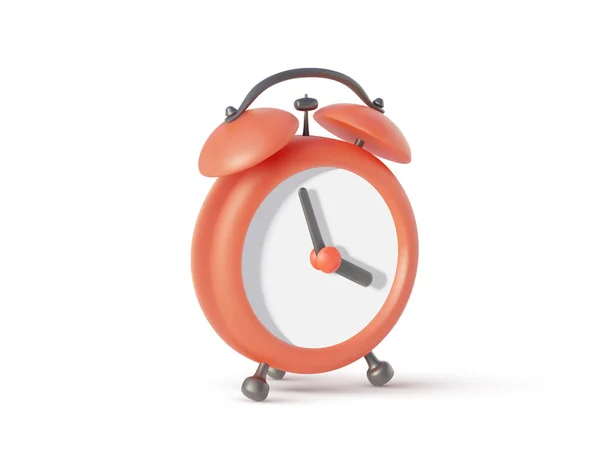 Alarm Clock Isolerad Vit Bakgrund Vektor Illustration — Stock vektor