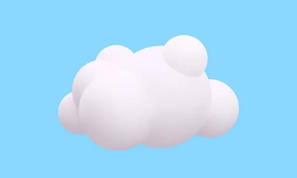 Γεωμετρικό Σύννεφο Που Απομονώνεται Μπλε Φόντο Εικονογράφηση Διανύσματος — Διανυσματικό Αρχείο