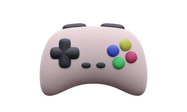 Beyaz arka planda izole edilmiş renkli 3D gerçekçi retro oyun alanı. Vektör illüstrasyonu