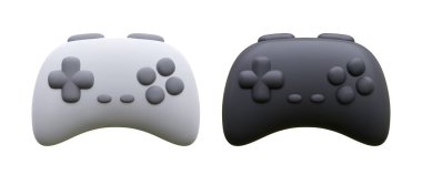 Oyun alanı koleksiyonu beyaz arkaplanda izole edildi. Video oyun konsolu. Vektör illüstrasyonu