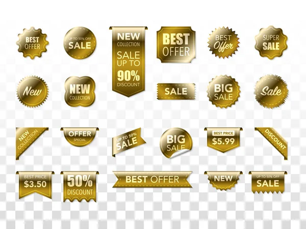 Beyaz arkaplandaki etiketler izole edilmiş. En iyi 3 boyutlu kurdele pankartları. Satış promosyonu, web sitesi çıkartmaları, yeni teklif rozeti koleksiyonu. Vektör illüstrasyonu