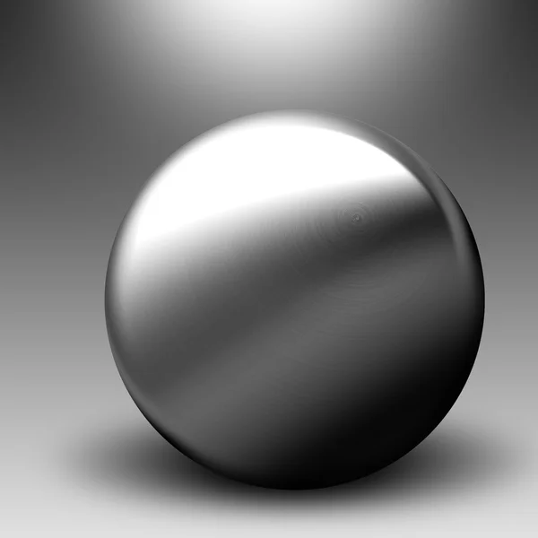 3D Steel Ball — Stock Vector