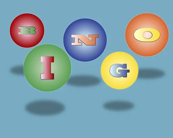 Bingo balls spelling the word — Stock Vector