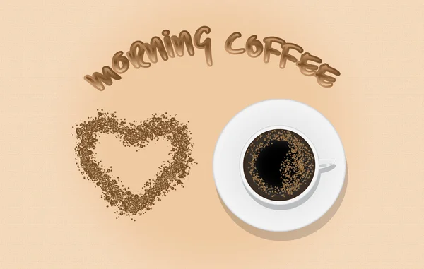 Tasse de café sur fond de grunge — Image vectorielle