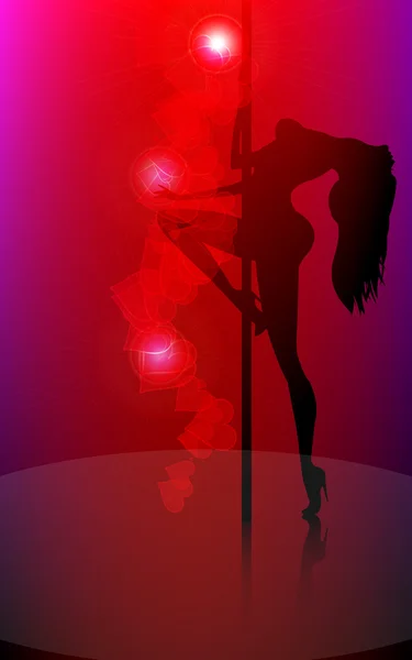 Baile sexy pole — Archivo Imágenes Vectoriales