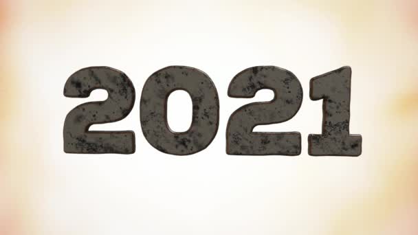 祝2022年新年快乐 黄金3D数字 — 图库视频影像