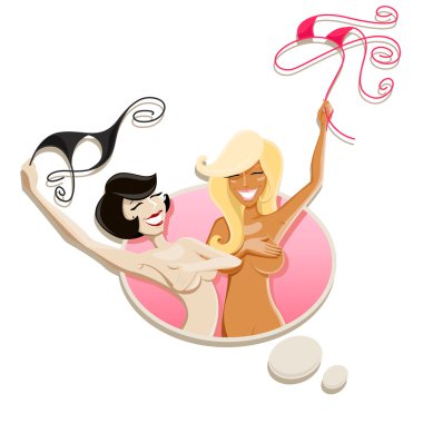 çıplak bikini Girls Bubble düşünüyorum