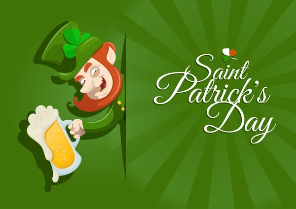 St. Patrick de dag briefkaart — Stockvector