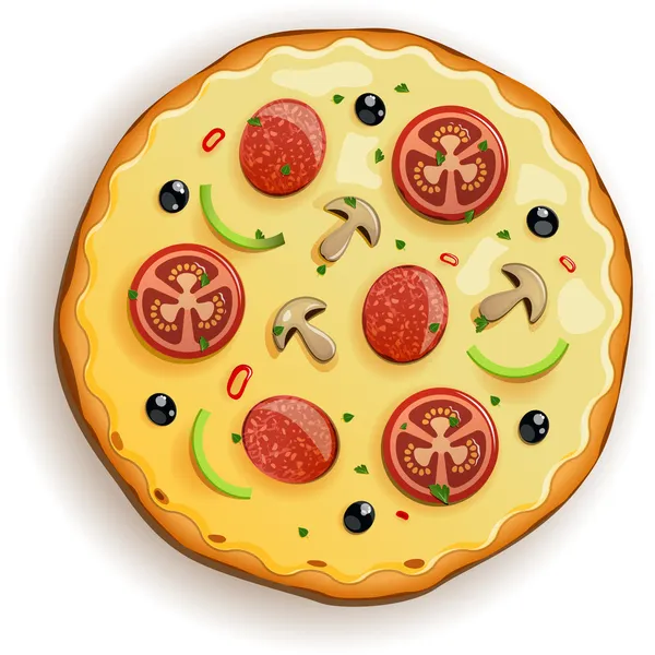 Italiensk pizza — Stock vektor