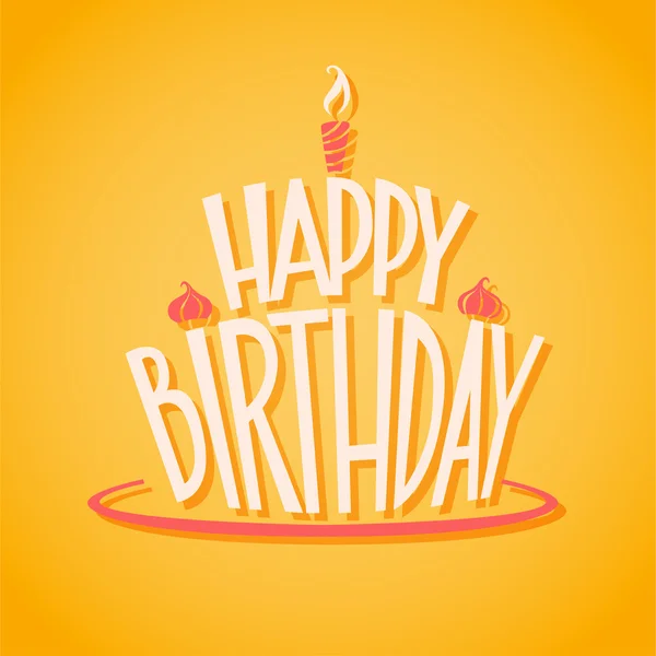 Happy Birthday postcard — Stock Vector