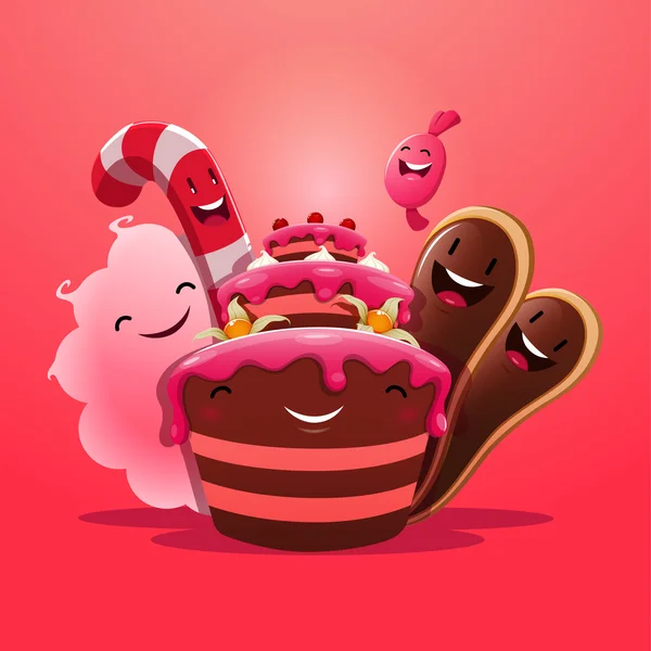 Bonbons mignons — Image vectorielle