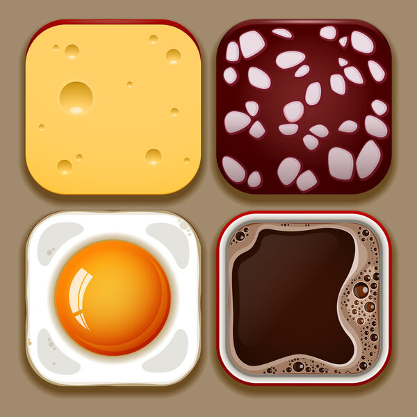 Set of food icons