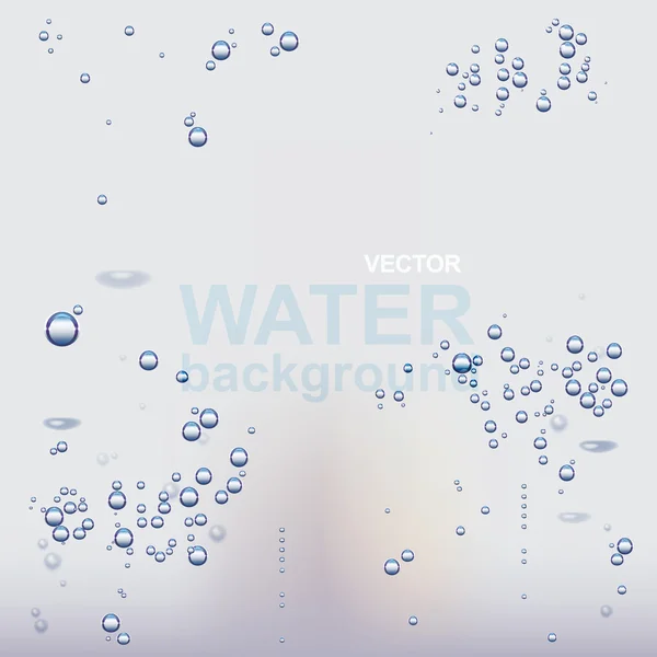 Wasserhintergrund mit Blasen — Stockvektor