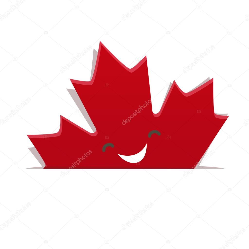 Funny maple leaf of Canadian flag