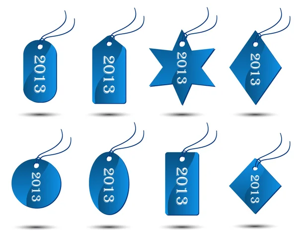 Vektor samling av klistermärken som 2013 — Stock vektor