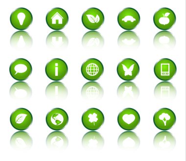 ekolojik simgeler vektör koleksiyonu