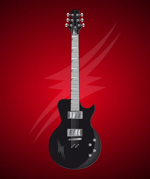 Detailed vector electric guitar — Stock Vector