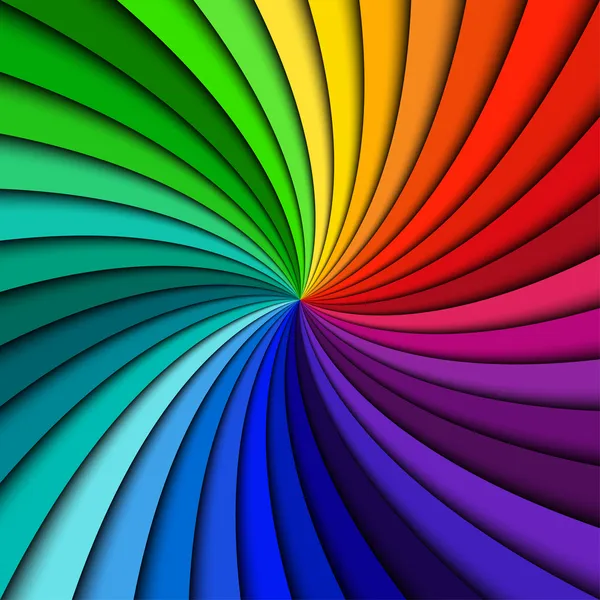 Kleurrijke regenboog swirl — Stockvector