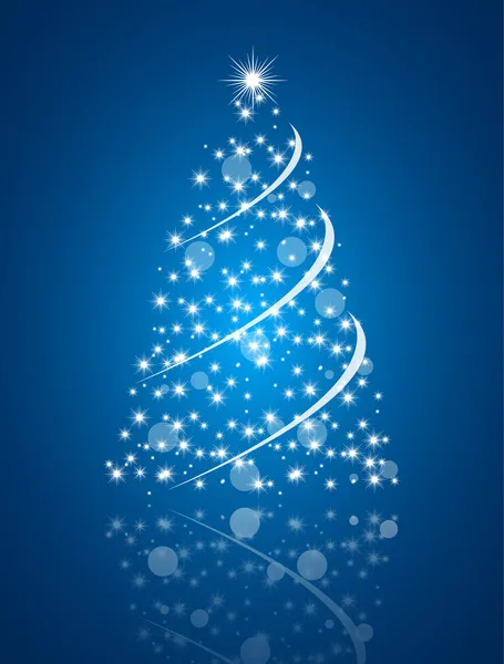 mavi arka plan basit Noel ağacına