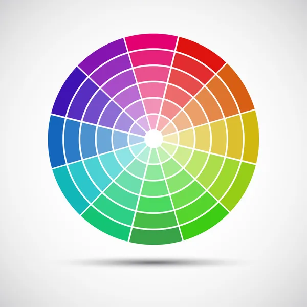 Palette ronde de couleurs sur fond gris, illustration vectorielle — Image vectorielle