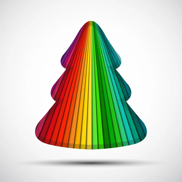 Bunter Weihnachtsbaum — Stockvektor