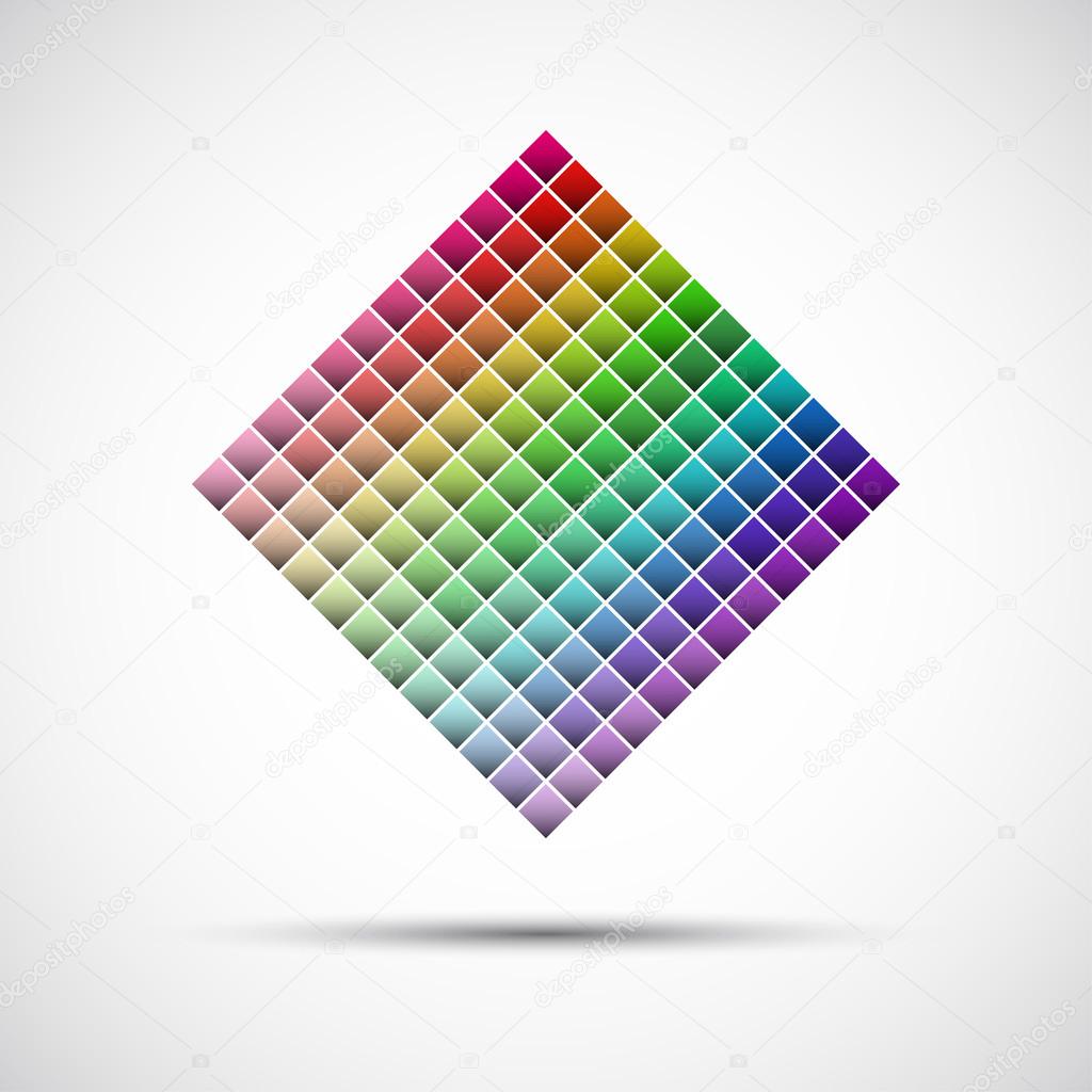 Color palette isolated on white background