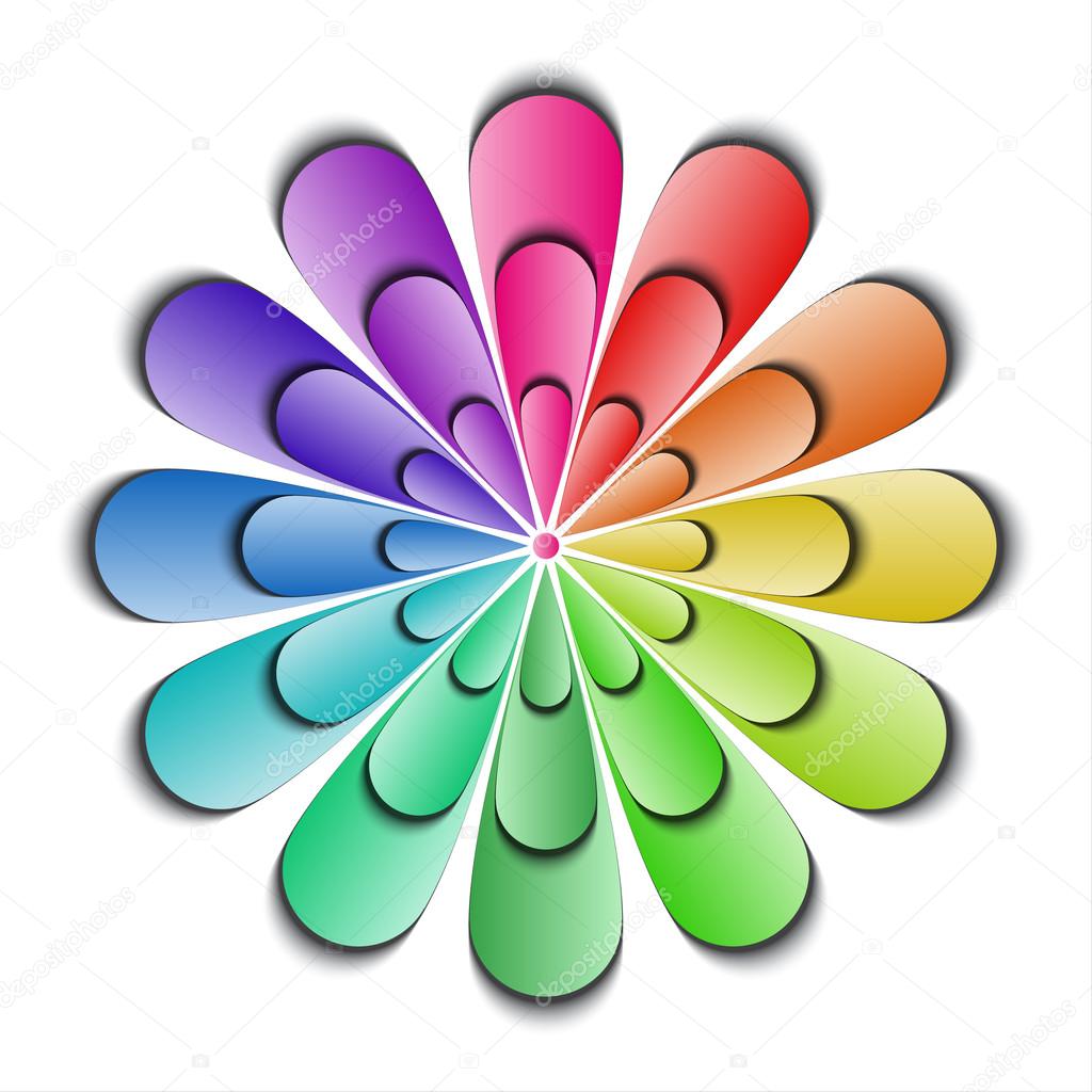 Color abstract flower