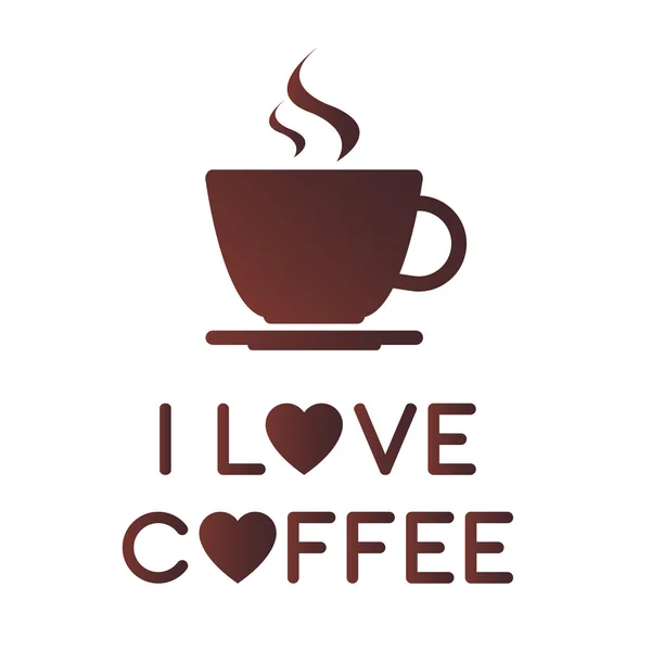 Я люблю каву — стоковий вектор
