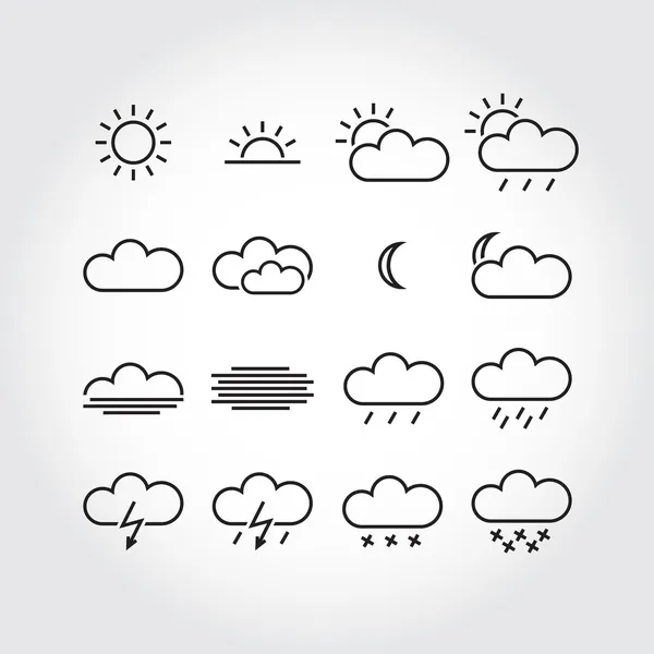 Simple weather icons — Stock Vector