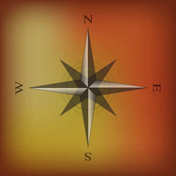 Jednoduchý kompas ilustrace — Stockový vektor