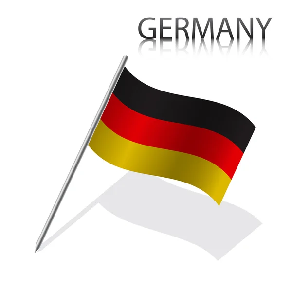 Realistische Duitse vlag — Stockvector
