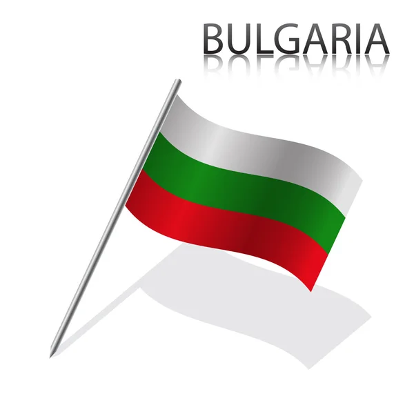 Realistische bulgarische Flagge — Stockvektor