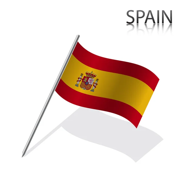 Gerçekçi İspanyol bayrağı — Stok Vektör