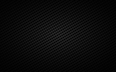 Koyu soyut delikli kare arkaplan. Siyah mozaik görünüm. Modern geometrik vektör dokusu. Basit metalik çizim