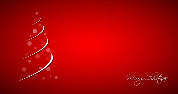 Σύγχρονη Απλό Κόκκινο Φόντο Χριστούγεννα Χριστουγεννιάτικο Δέντρο Ευχετήρια Κάρτα Διακοπών — Διανυσματικό Αρχείο