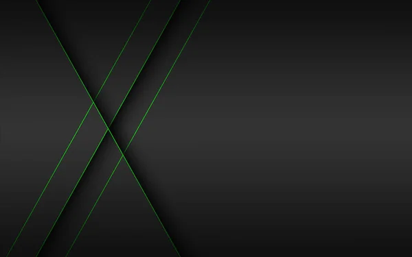 Abstract Groene Pijl Richting Donkere Schaduwlijnen Moderne Futuristische Achtergrond Vector — Stockvector