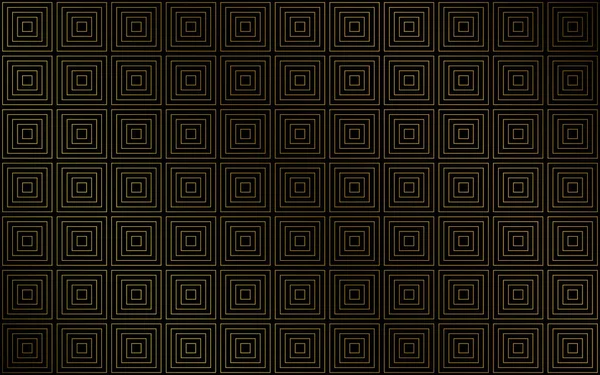 Geometric Pattern Composed Golden Squares Modern Technology Abstract Background Vector — Image vectorielle