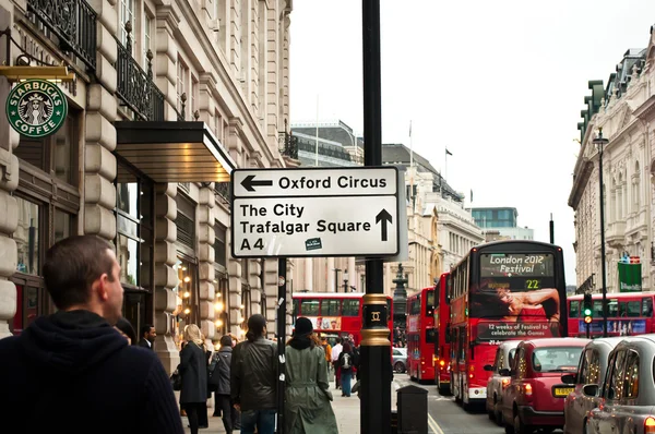 Trafalgar Square a Londra, Regno Unito Immagine Stock