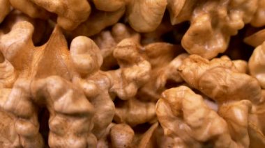 Ceviz çekirdeği. Kabuklu fındık kabuğu. Cevizi yakından çek. Bir fındık kırışıklığı.