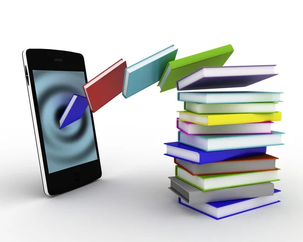 Books fly into your smartphone, 3D