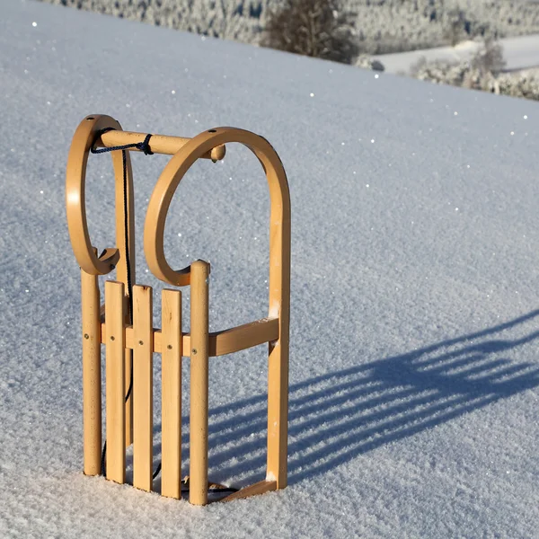 Sledge in the snow — Stock Photo, Image