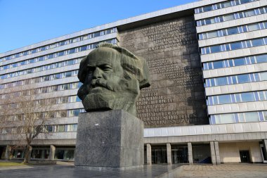 Chemnitz, Saksonya, karl, modern şehir marx Anıtı