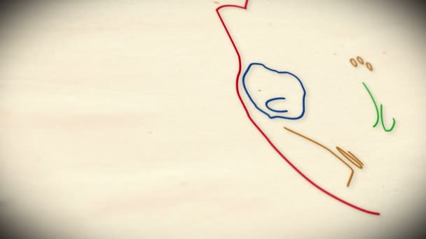 İnsan kalbi animasyonu — Stok video